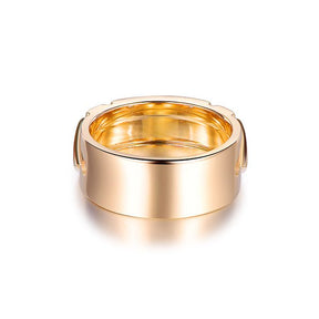 Engravable Atlantis Rings Egyptian Ring Protection Ring Healing Ring for Men in 14K Gold-9mm - Lord of Gem Rings