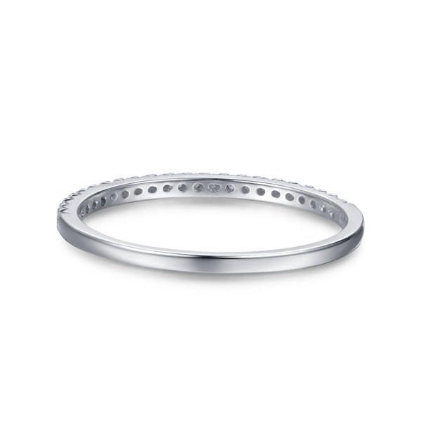 French V Pave Diamond Half Eternity Wedding Band - Lord of Gem Rings