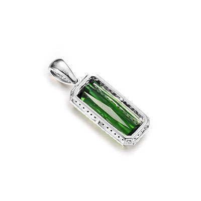 green tourmaline for diamond pendant - Lord of Gem Rings