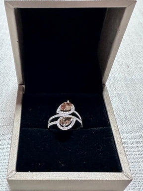 Custom Listing for Linda - Diamond Engagement Semi Mount Ring 14K White Gold Setting Pear