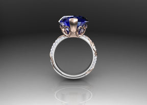 Custom Setting for Shante- Heart Cut Diamond Semi Mount Ring 14K Two Tone Gold