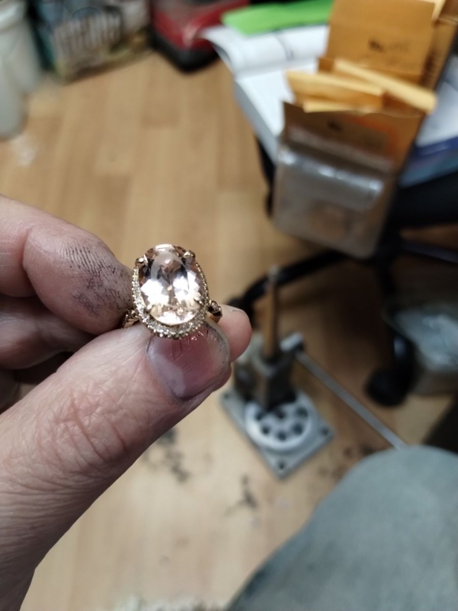 Jewelry repair: Oval Morganite Ring - Lord of Gem Rings