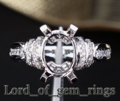 Kiki- platinum Diamond Engagement Semi Mount Ring and Contour Band - Lord of Gem Rings