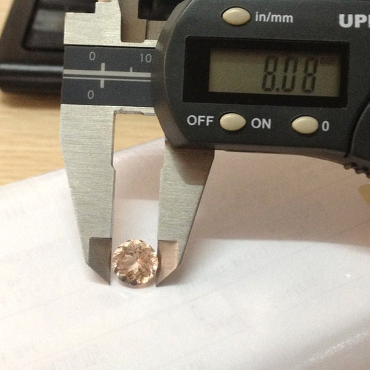 Loose Round Morganite VS, 8mm