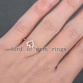 Moissanite Accents Heart Halo - Lord of Gem Rings