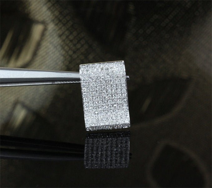 Natural Round Cut 1.32ct Diamonds Solid 14k White Gold Pave Pendant For Necklace - Lord of Gem Rings