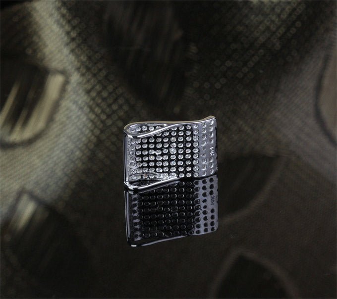 Natural Round Cut 1.32ct Diamonds Solid 14k White Gold Pave Pendant For Necklace - Lord of Gem Rings