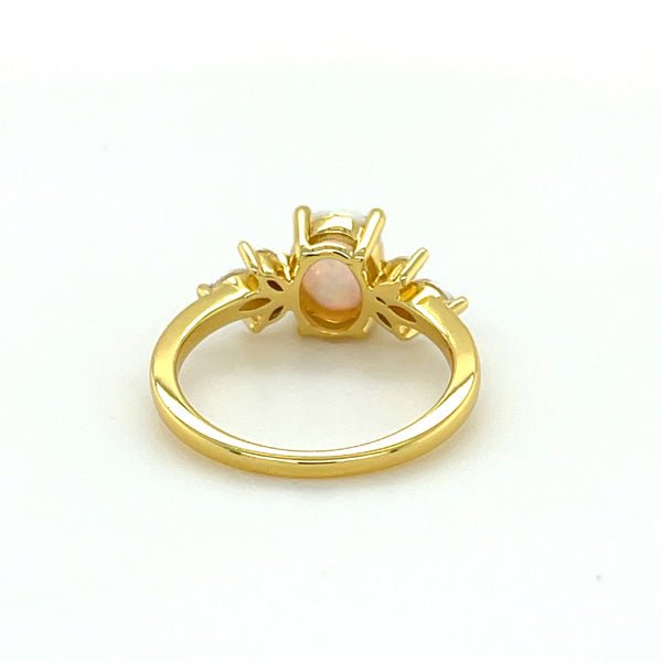 Oval Opal Petal Ring - Lord of Gem Rings