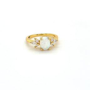 Oval Opal Petal Ring - Lord of Gem Rings