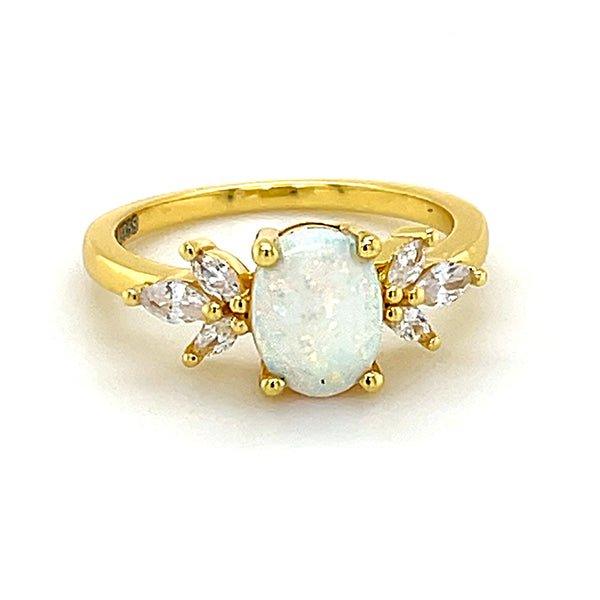 Oval Opal Petal Ring - Lord of Gem Rings