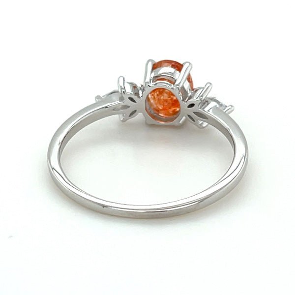 Oval Sunstone Petal Ring - Lord of Gem Rings