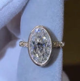 Custom Elongated Oval Citrine Vintage Ring in 14k Gold