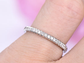 Pave-Set Diamond Euro Half Eternity Wedding Band - Lord of Gem Rings