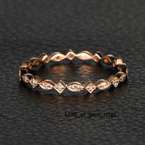 Pave Set Diamond Marquise and Rhombus Wedding Band - Lord of Gem Rings