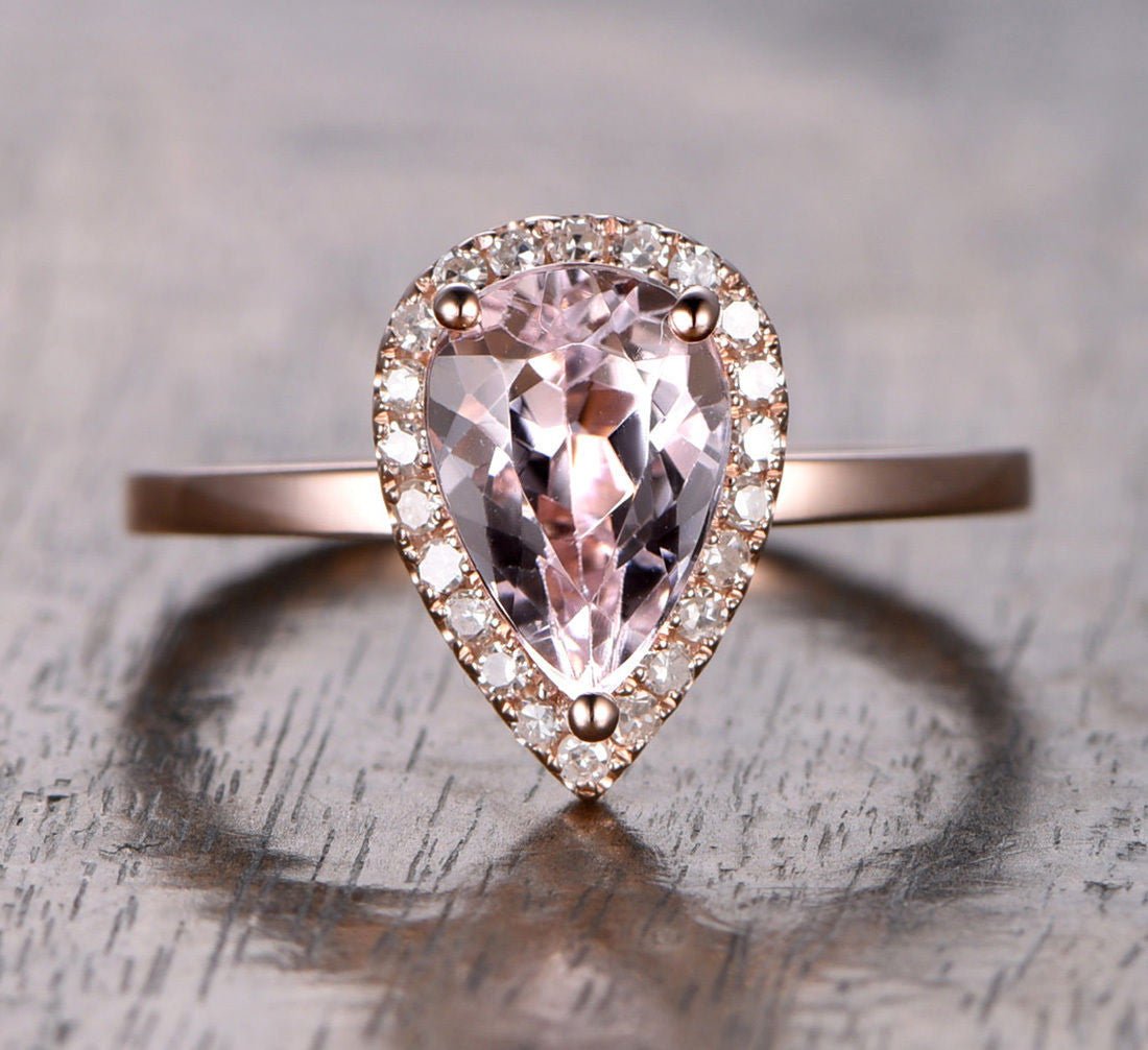 Custom Rings Pear Diamond Custom Pear-Shaped Engagement Rings