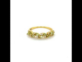 August Birthstone Band Marquise Peridot Band