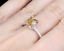 Princess Citrine Diamond Engagement Ring 14k White Gold - Lord of Gem Rings