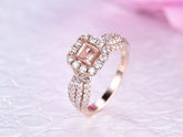 Princess Semi Mount Ring Infinity Diamond Shank - Lord of Gem Rings