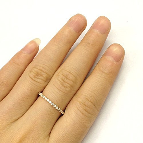 Prong - Set Moissanite Full Eternity Band 14K Rose Gold - Lord of Gem Rings