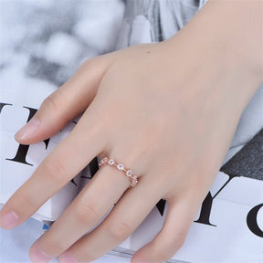 Prong - Set Moonstone Ferris Wheel Vintage June Birthstone Band - Lord of Gem Rings