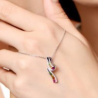Rainbow Roll Ruby Sapphire Tsavorite Pendant 18k Gold - Lord of Gem Rings