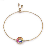 Rainbow Ruby Sapphire Tsavorite Bracelet 18k Gold - Lord of Gem Rings