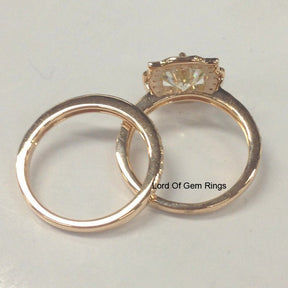 Reserved for 1luvgatsby Custom Pave Diamond Semi Mount RIng Trio Set 14K Yellow Gold - Lord of Gem Rings