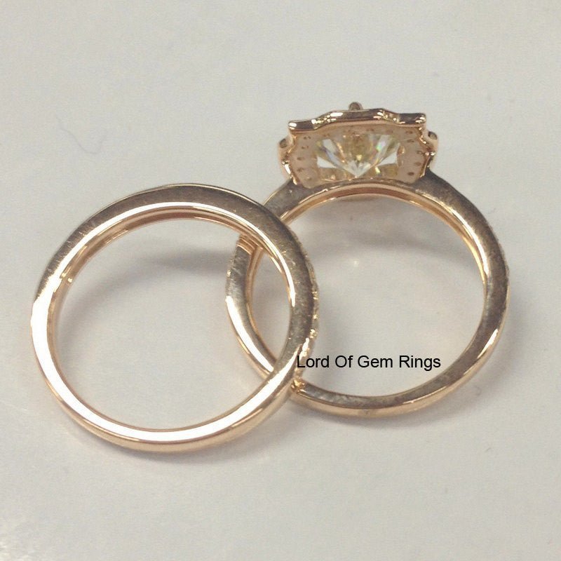 Reserved for 1luvgatsby Custom Pave Diamond Semi Mount RIng Trio Set 14K Yellow Gold - Lord of Gem Rings