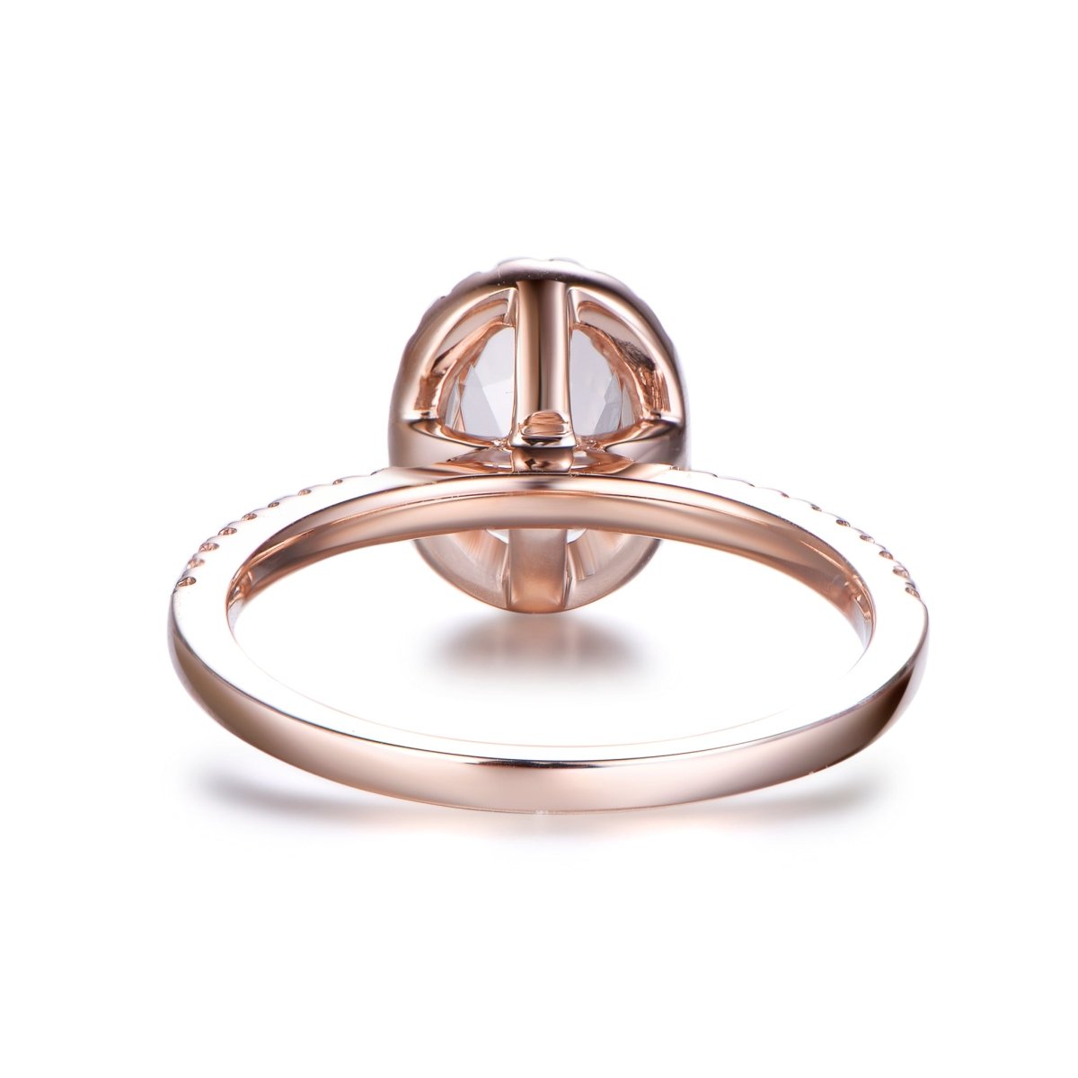 Reserved for AAA-7x5mm Oval Semi Mount Diamond Engagement Ring 14K Gold CLAW PRONGS - Lord of Gem Rings