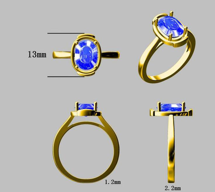 Reserved for AAA - Blank Mount 14K Rose Gold Oval 7x9mm - Lord of Gem Rings