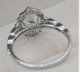 Reserved for AAA Custom diamond Semi Mount Cathedral RIng Floral Halo 14K Gold oval - Lord of Gem Rings