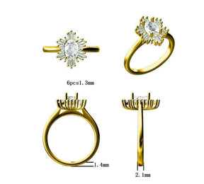 Reserved for AAA Custom Semi Mount RIng Baguette and Round Diamond Halo 14K Rose Gold 5x7mm oval - Lord of Gem Rings