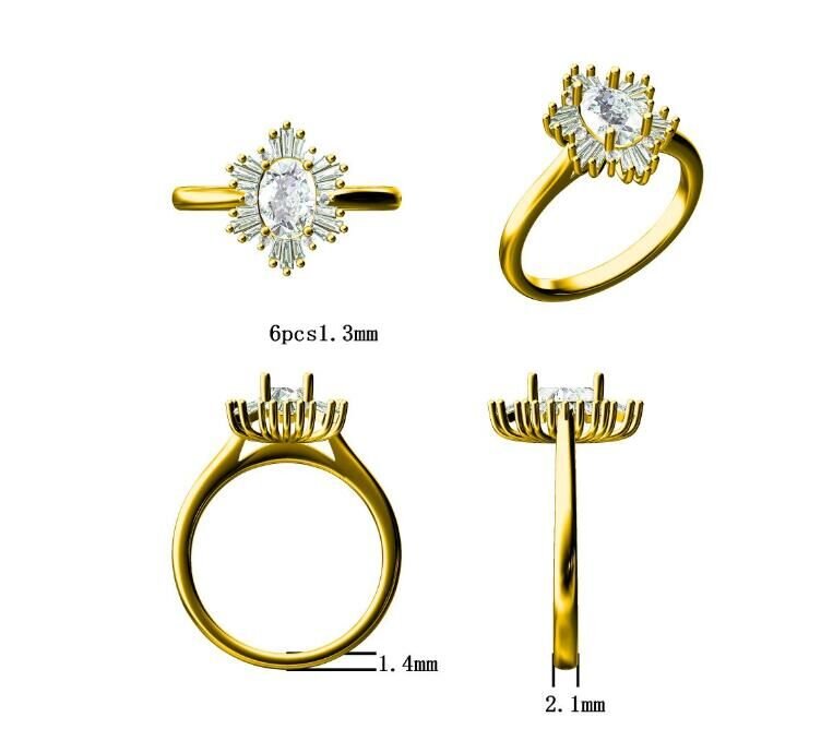 Reserved for AAA Custom Semi Mount RIng Baguette and Round Diamond Halo 14K Rose Gold 5x7mm oval - Lord of Gem Rings