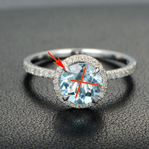 Reserved for AAA Diamond Engagement Semi Mount Ring 14k gold 7mm Round Claw Prongs - Lord of Gem Rings