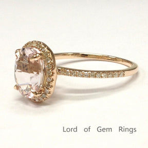 Reserved for AAA Diamond Semi Mount Ring 14K Rose Gold 8x10mm oval - Lord of Gem Rings