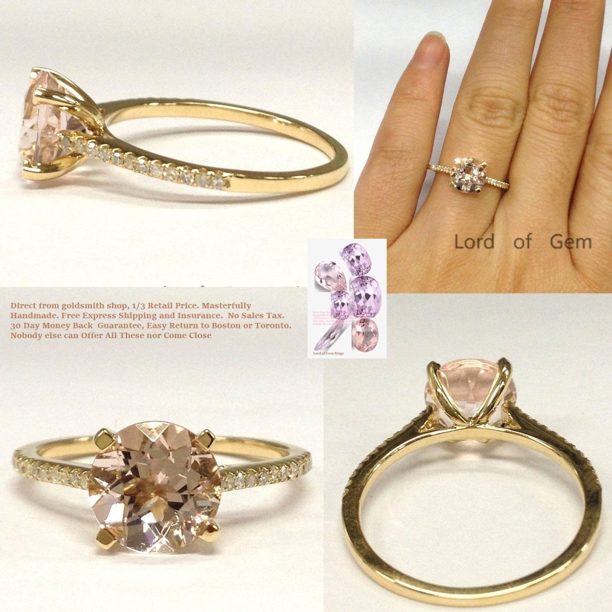 Reserved for AAA Diamond Semi Mount Ring Plain Gold half under halo cathedral Oval - Lord of Gem Rings