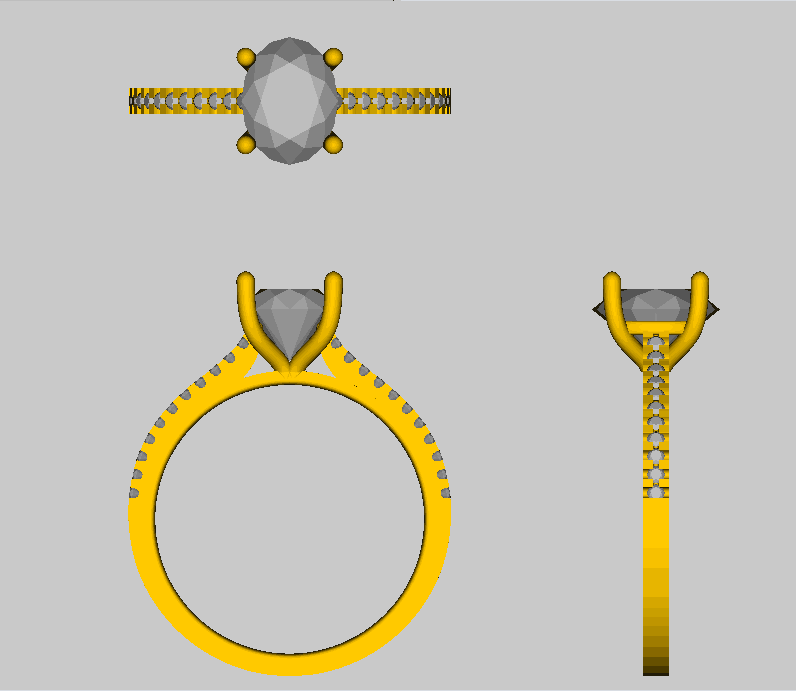 Reserved for AAA Diamond Semi Mount Ring Plain Gold half under halo cathedral Oval - Lord of Gem Rings