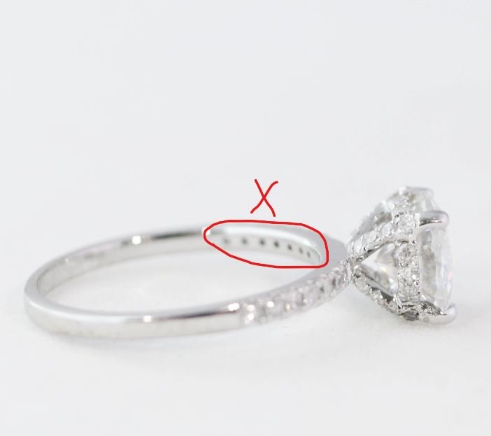 Reserved for AAA Diamond Semi Mount Ring Under Halo 14K Gold 7.5mm - Lord of Gem Rings