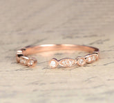 Reserved for AAA Diamond Wedding Band Half Eternity Anniversary Ring 14K White Gold Open End - Lord of Gem Rings