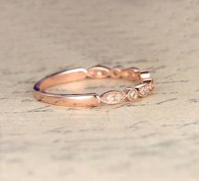 Reserved for AAA Diamond Wedding Band Half Eternity Anniversary Ring 14K White Gold Open End - Lord of Gem Rings