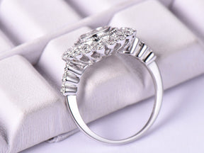 Reserved for AAA Filigree Diamond Semi Mount Ring Milgrains for 6.5mm Round - Lord of Gem Rings
