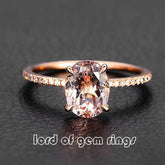 Reserved for AAA: Full cut Diamond semi mount Ring 14k Gold oval 6x8mm - Lord of Gem Rings