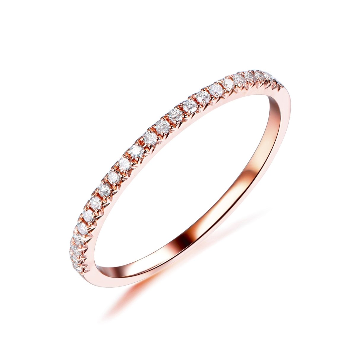 Reserved for AAA- Matching Band for Elongated Pear Morganite Ring 2mm Wide Shank 14K Rose Gold 8x12mm - Lord of Gem Rings