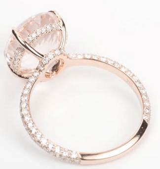 Reserved for AAA Oval Morganite Engagement Ring 14K Rose Gold - Lord of Gem Rings