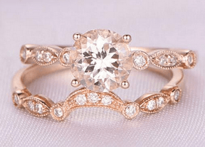 Reserved for AAA Pave Diamond Semi Mount Ring Set for 7mm Round - Lord of Gem Rings