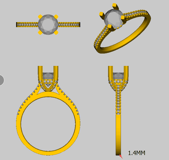 Reserved for AAA  Semi Mount cathedral  Ring Diamond Under Halo 14K white Gold round 6.5mm