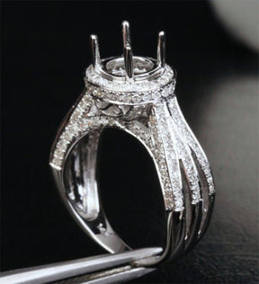 Reserved for adadyan2012 , Custom Semi Mount Ring for Round - Lord of Gem Rings