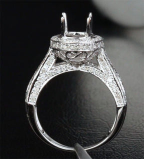 Reserved for adadyan2012 , Custom Semi Mount Ring for Round - Lord of Gem Rings