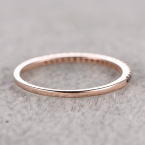 Reserved for aduran0486 Pave Black Diamond Wedding Band Full Eternity Ring 14k Rose gold - Lord of Gem Rings