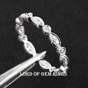 Reserved for Afton,Wedding Band 14K white gold,size 6,delivery by Sept 16 - Lord of Gem Rings